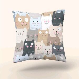 Cat Pattern Pillow Cover